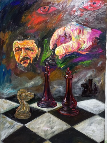 Картина под названием "Game" - Margarita Makarova, Подлинное произведение искусства, Масло