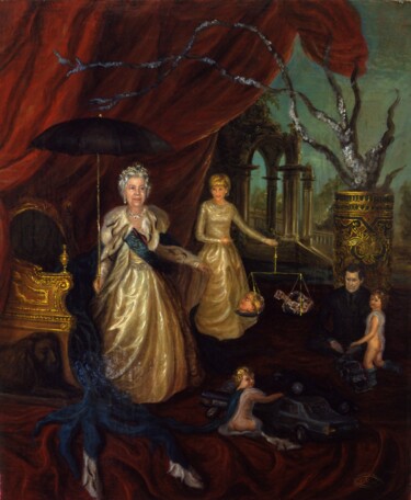 Peinture intitulée "Princess Diana. Bal…" par Margarita Makarova, Œuvre d'art originale, Huile