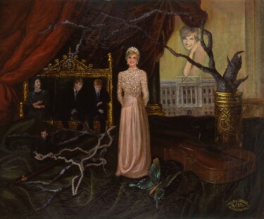 Painting titled "Princess Diana. Buc…" by Margarita Makarova, Original Artwork, Oil