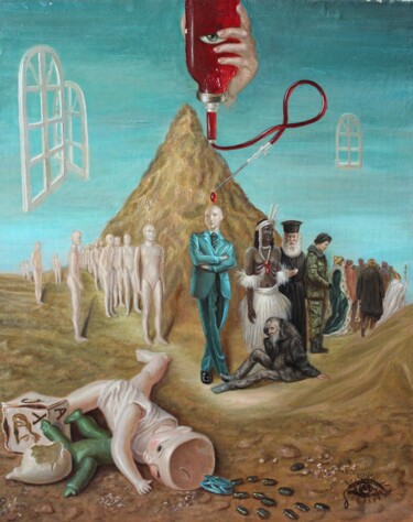 Картина под названием "God2" - Margarita Makarova, Подлинное произведение искусства, Масло