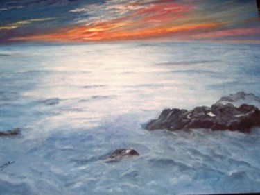 Painting titled "Cielo y Mar" by M.Mejias, Original Artwork