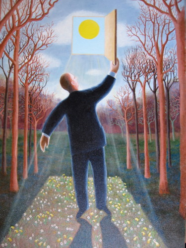Peinture intitulée "l'éclaircie" par Michel Lebret, Œuvre d'art originale, Acrylique