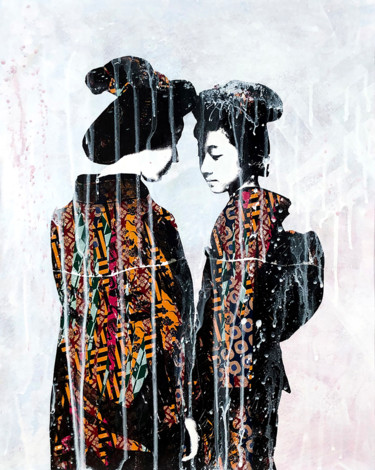 Painting titled "Two Sisters" by Modesty L'Artist, Original Art, Acrylic