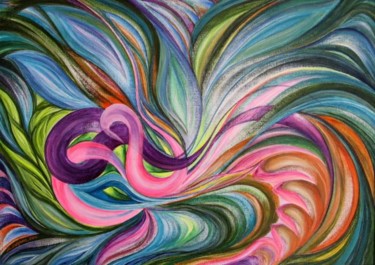 Картина под названием "Awakening 1" - Maya Bukhin, Подлинное произведение искусства, Масло