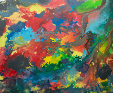 The Language of Music Pintura Cor, acrílico, abstrata, obra de arte por M Mystery Artist