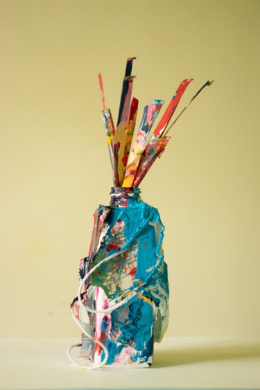 Skulptur mit dem Titel "Plastic has many fa…" von M Mystery Artist, Original-Kunstwerk, Kunststoff
