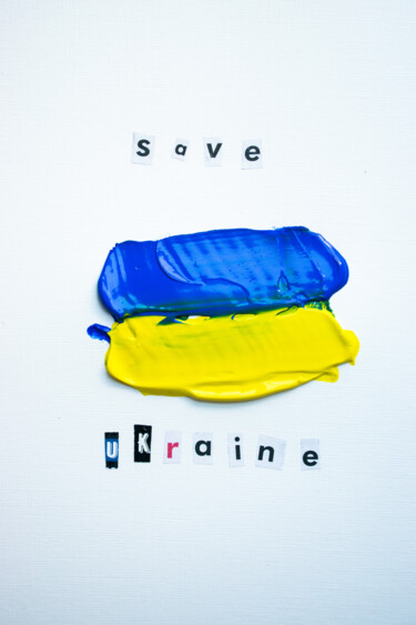 Save Ukraine Painting titled "Save Ukraine" by M Mystery Artist, Original Artwork, Acrylic
