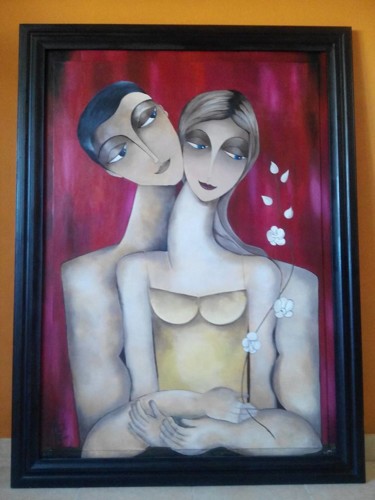 Painting titled "el-abrazo.jpg" by Marcela García Ceriani, Original Artwork