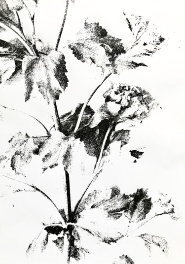 Druckgrafik mit dem Titel "FLOWER" von Mnstudio, Original-Kunstwerk, Siebdruck