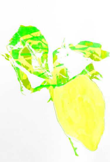 Digital Arts titled "Crazy Lemon" by Mnstudio, Original Artwork, Digital Painting