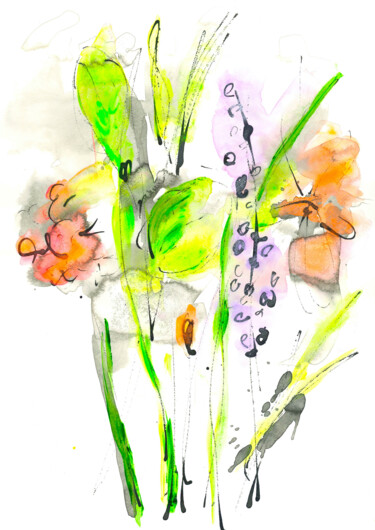 Digitale Kunst getiteld "Spring Flowers" door Mnstudio, Origineel Kunstwerk, Digitaal Schilderwerk