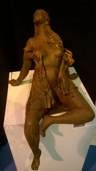 Скульптура под названием "Lascive" - Mo, Подлинное произведение искусства, Терракота