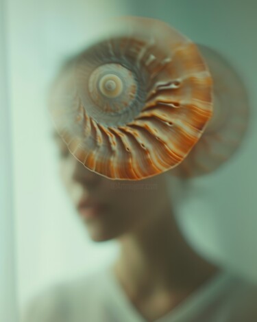 Digitale Kunst mit dem Titel "Nautilus closer" von Moaiart, Original-Kunstwerk, KI-generiertes Bild