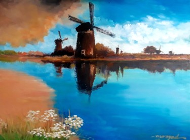 Pittura intitolato "I love Netherlands" da Moayed Shlemon, Opera d'arte originale, Acrilico