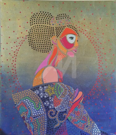 Geïsha Peinture intitulée "Geïsha" par Mobiclint, Œuvre d'art originale, Acrylique