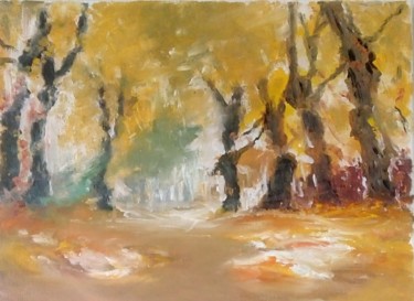 Painting titled "End of summer" by Mociart, Original Artwork, Oil