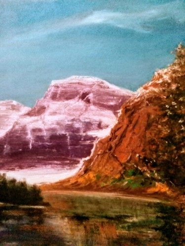 Painting titled "Yosemite" by Mociart, Original Artwork, Oil