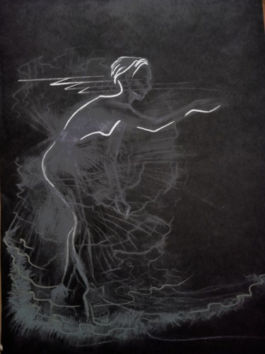 Картина под названием ""Бриз"" - Marina Sagaidina, Подлинное произведение искусства, Карандаш