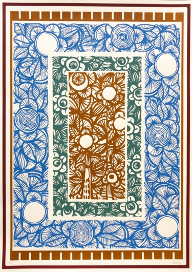Impressões e gravuras intitulada "Sans titre (bleu)" por Modely Thibaud, Obras de arte originais, Impressão digital
