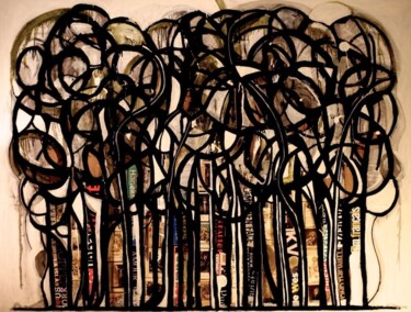 Картина под названием "La forêt" - Modely Thibaud, Подлинное произведение искусства