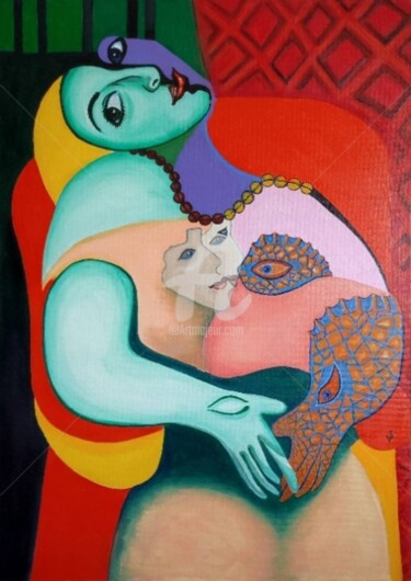 "My version of famou…" başlıklı Tablo Modern Art tarafından, Orijinal sanat, Petrol