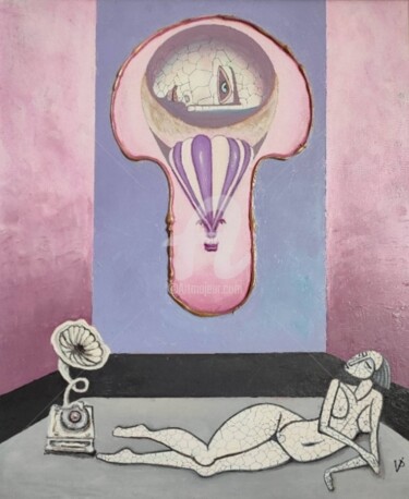 Картина под названием "Just a dream" - Modern Art, Подлинное произведение искусства, Масло