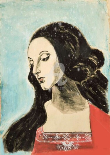 Malerei mit dem Titel "Mona Lisa 2" von Modern Art, Original-Kunstwerk, Öl