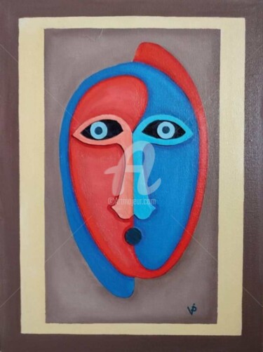 Pittura intitolato "The mask" da Modern Art, Opera d'arte originale, Olio