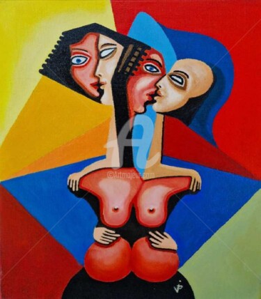 Peinture intitulée "Serenade" par Modern Art, Œuvre d'art originale, Huile