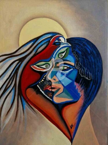 Malarstwo zatytułowany „Goddess of love 2” autorstwa Modern Art, Oryginalna praca, Olej