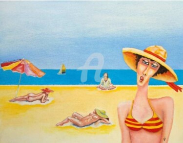Pintura titulada "Hot summer" por Modern Art, Obra de arte original, Oleo
