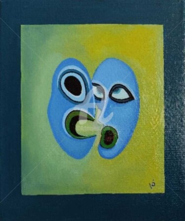 Schilderij getiteld "Two part 2" door Modern Art, Origineel Kunstwerk, Olie