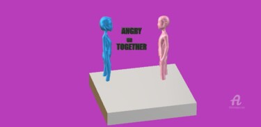 Arts numériques intitulée "relationship" par Akdj, Œuvre d'art originale, Modélisation 3D