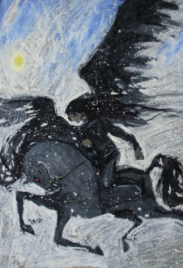 Ζωγραφική με τίτλο "Крылатый" από Таисия Менигечева, Αυθεντικά έργα τέχνης, Ακουαρέλα