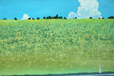 Картина под названием "Поле" - Таисия Менигечева, Подлинное произведение искусства, Акварель