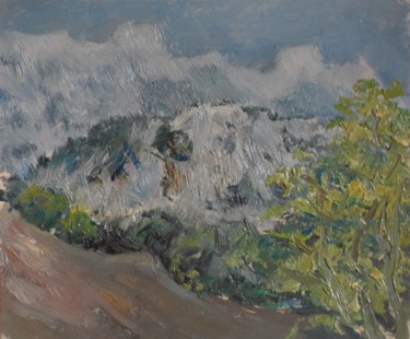 Painting titled "Ai-Petri peak, Crim…" by Moesey Li, Original Artwork, Oil