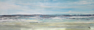Peinture intitulée "Plage à marée basse" par Mof, Œuvre d'art originale, Acrylique
