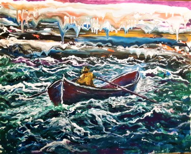 Painting titled ""STALACTITE SEA"" by Joseph Cardinal, Original Artwork, Acrylic
