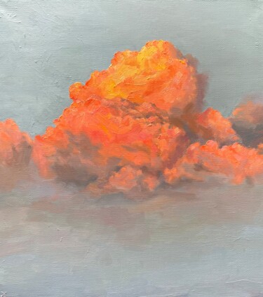 Painting titled "Sky" by Dasha Mogileva, Original Artwork, Oil