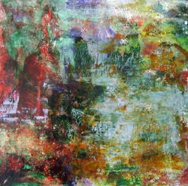 Painting titled "jardins" by Monik Guevel, Original Artwork