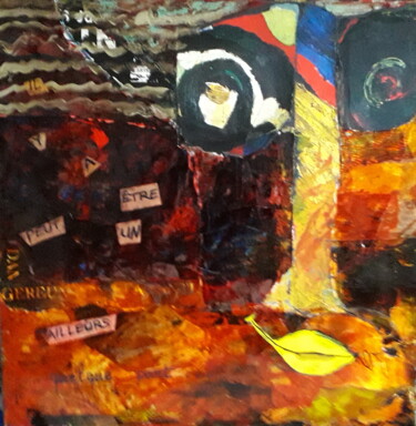 Peinture intitulée "l'ailleurs" par Monik Guevel, Œuvre d'art originale, Émail