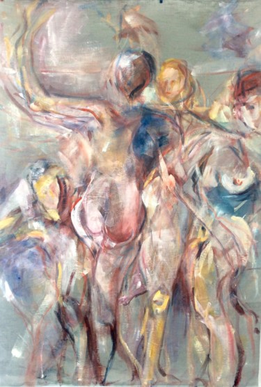 Malerei mit dem Titel "Tanzerei" von Monika Hagenbucher, Original-Kunstwerk, Acryl
