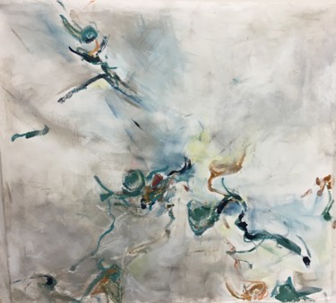 Malerei mit dem Titel "Lufttanz" von Monika Hagenbucher, Original-Kunstwerk, Acryl