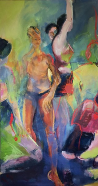 Malerei mit dem Titel "Tanz" von Monika Hagenbucher, Original-Kunstwerk, Acryl