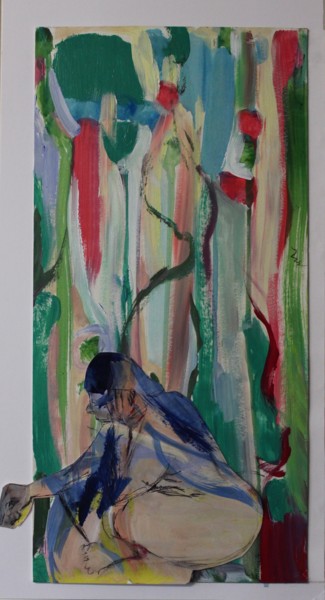 Malerei mit dem Titel "gedankenvoll" von Monika Hagenbucher, Original-Kunstwerk, Acryl