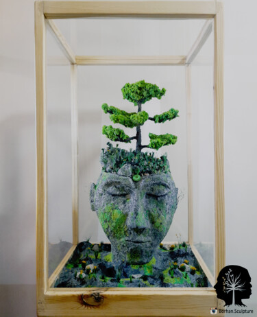 Escultura intitulada "Tree Of life" por Mohamad Khorasani, Obras de arte originais, Papel machê