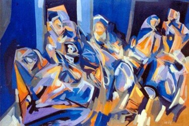 Peinture intitulée "la grappe" par Mohamed Barrak, Œuvre d'art originale