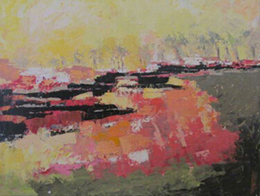 Schilderij getiteld "Horizon" door Mohamed Berkane, Origineel Kunstwerk, Olie