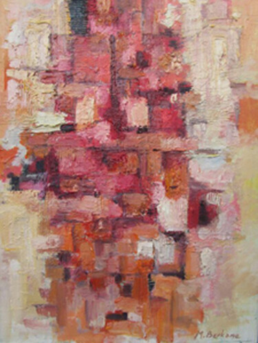 Painting titled "abstraction" by Mohamed Berkane, Original Artwork, Oil