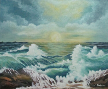 Peinture intitulée "Ocean.jpg" par Mohamed Berkane, Œuvre d'art originale, Huile